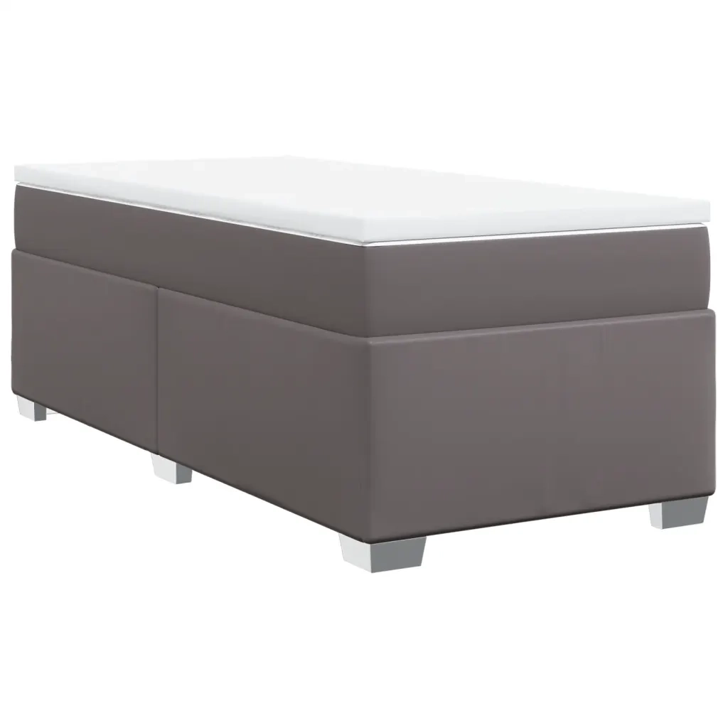 Giroletto a Molle con Materasso Grgio 80x200 cm in Similpelle 3285187