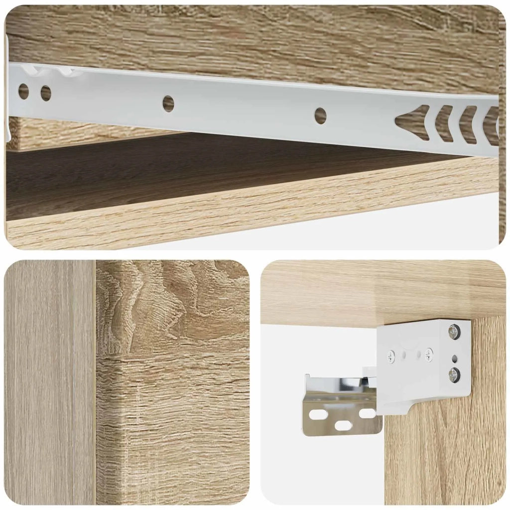 Tavolino da Parete Laterale | Tavolo laterale | Tavolino Rovere Sonoma 87,5 x 34,5 x 17 cm