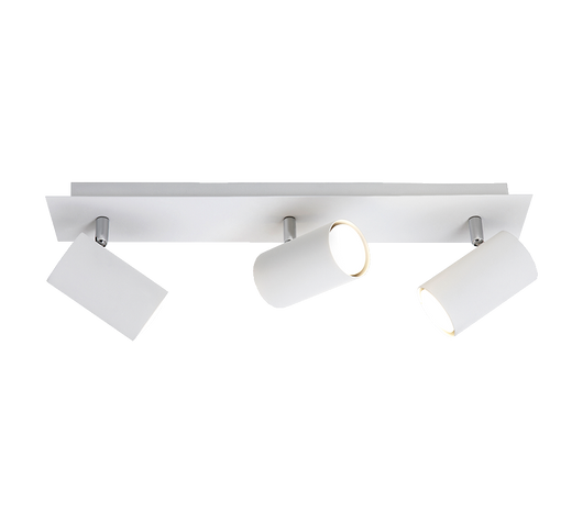 Barra 3 spots cilindro, acciaio, bianco,48 cm, Marley