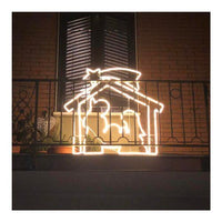Decoro lotti 40472 sagoma presepe neon bifacciale
