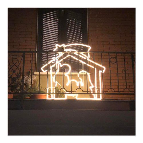 Decoro lotti 40472 sagoma presepe neon bifacciale