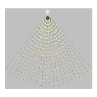 Decoro luminoso lotti 68988 tenda mantello verde + puntale stella per