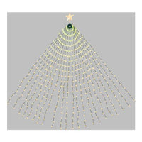 Decoro luminoso lotti 68988 tenda mantello verde + puntale stella per