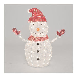 Decoro lotti 75863 pupazzo neve  led bicolor luce fissa