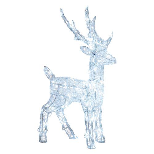 Sagoma luminosa natale lotti 80195 renna 3d bianco