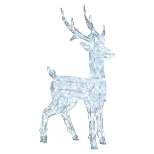 Sagoma luminosa natale lotti 80201 renna 3d bianco