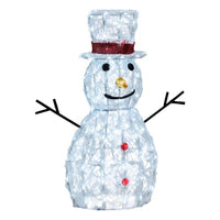 Sagoma luminosa natale lotti 80249 pupazzo di neve bianco