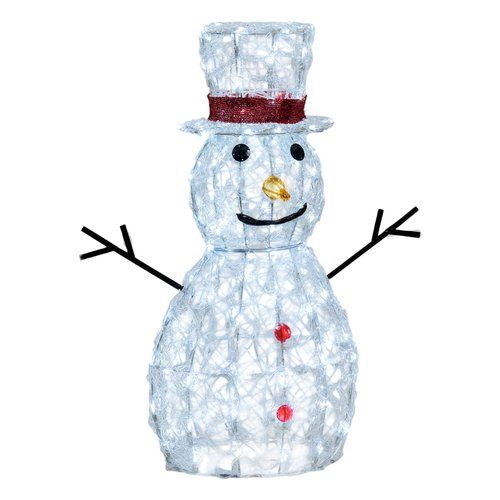 Sagoma luminosa natale lotti 80249 pupazzo di neve bianco