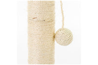 Tiragraffi per Gatti Grigio con Rivestimento Peluche con Palla e Palo Bianchi 30x30xh.30cm 8024299800594