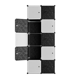 Armadio 10 Moduli in Plastica Colore Bianco e Nero EAN 8024299800754