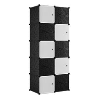 Armadio 10 Moduli in Plastica Colore Bianco e Nero EAN 8024299800754