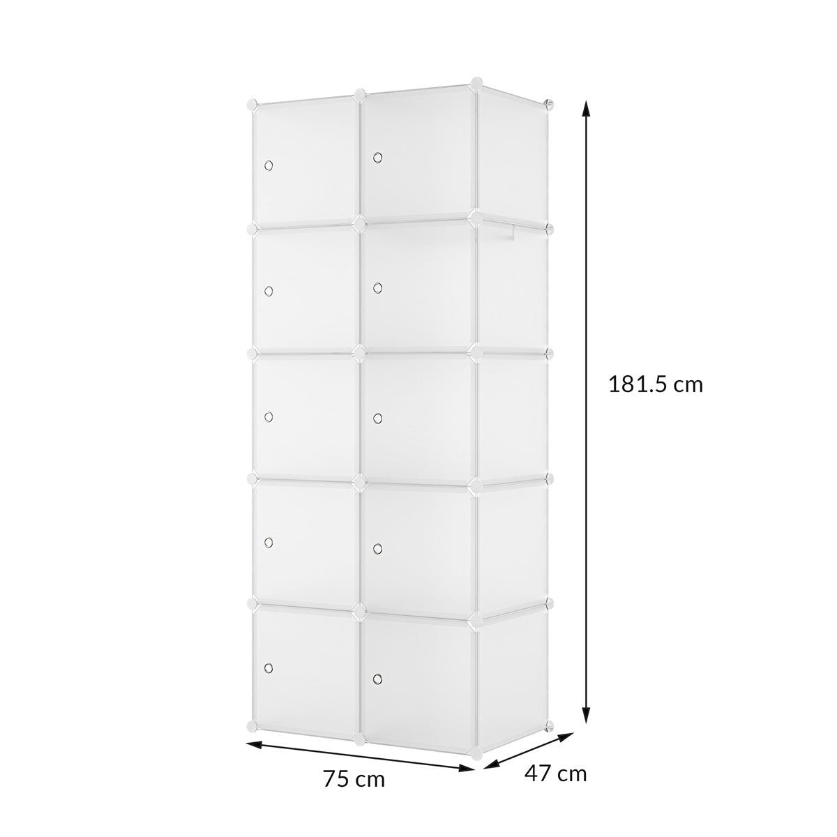 Armadio 10 Moduli in Plastica Colore Bianco EAN 8024299800761
