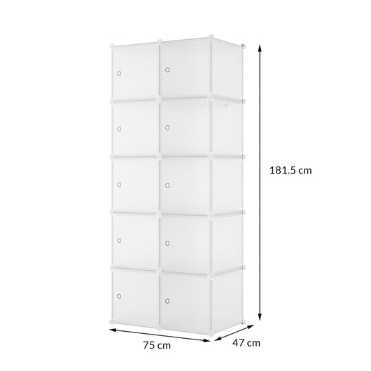 Armadio 10 Moduli in Plastica Colore Bianco EAN 8024299800761