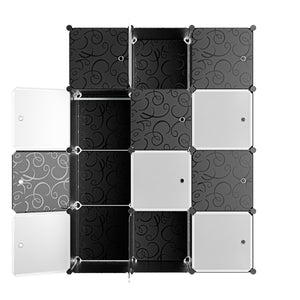 Armadio 12 Moduli in Plastica Colore Bianco e Nero EAN 8024299800778