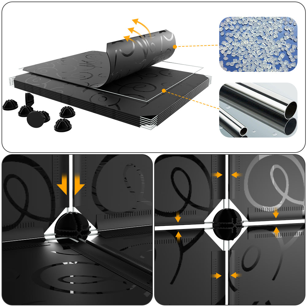 Armadio 16 Moduli in Plastica Colore Bianco e Nero EAN 8024299800792