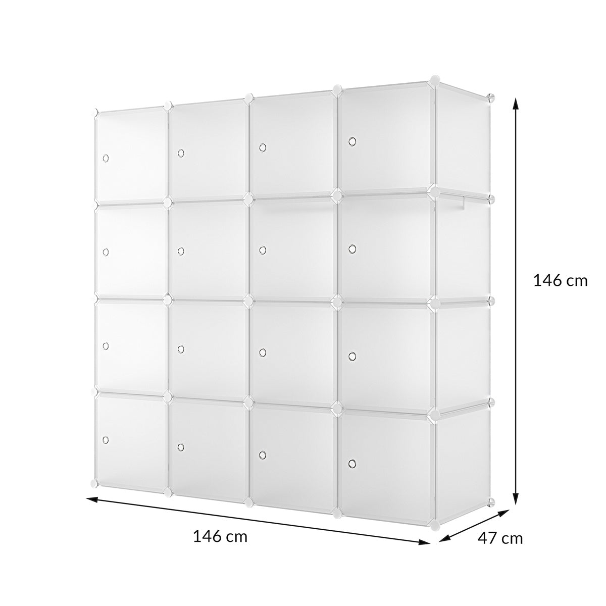 Armadio 16 Moduli in Plastica Colore Bianco EAN 8024299800808