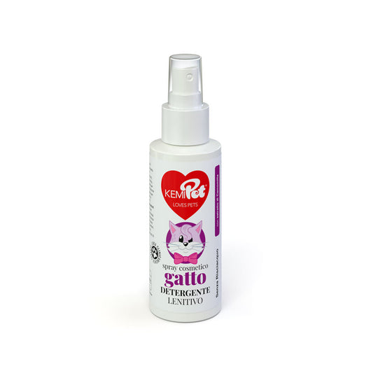 Spray Detergente Lenitivo Senza Risciacquo 100ml Kemipet Gatto