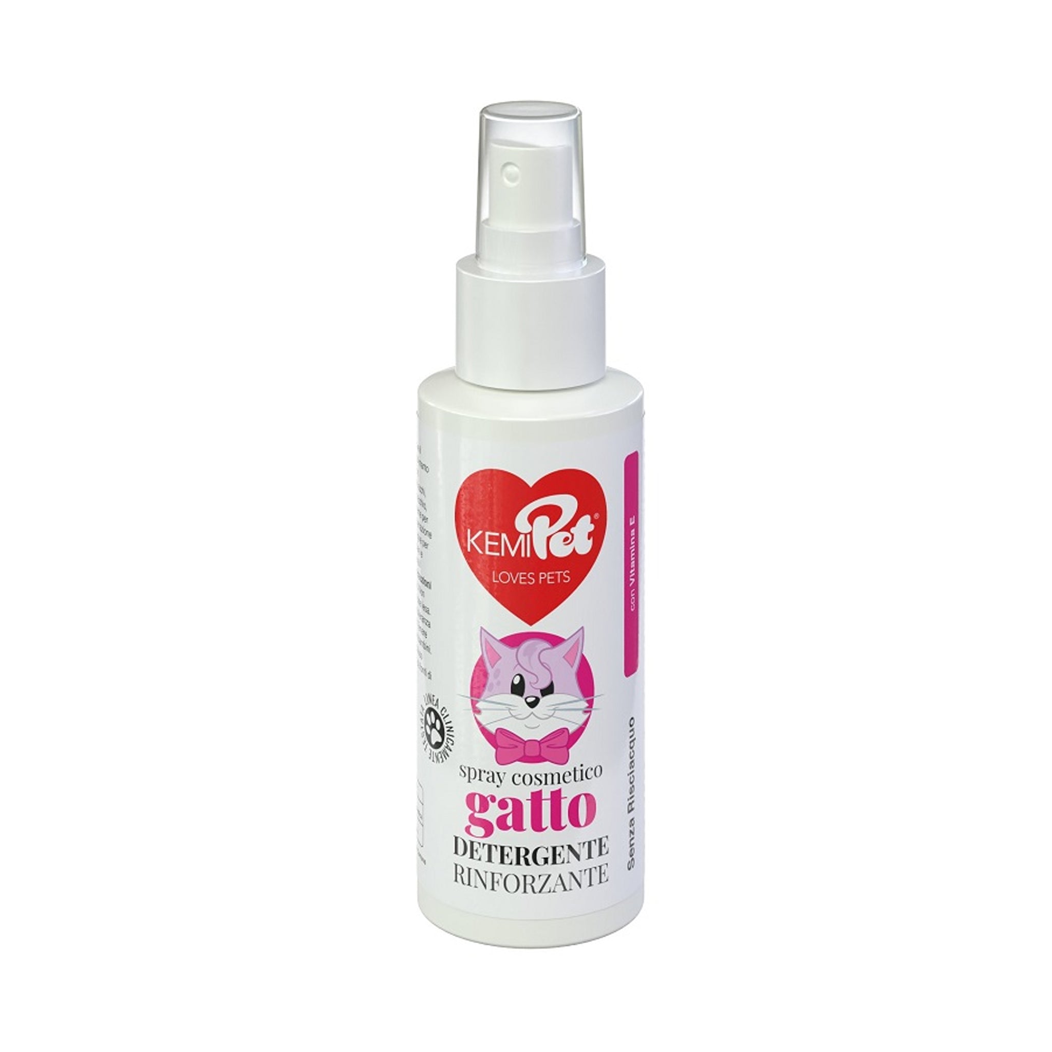 Spray Detergente Rinforzante Senza Risciacquo 100ml Kemipet Gatto