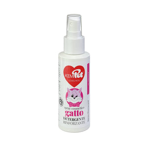 Spray Detergente Rinforzante Senza Risciacquo 100ml Kemipet Gatto