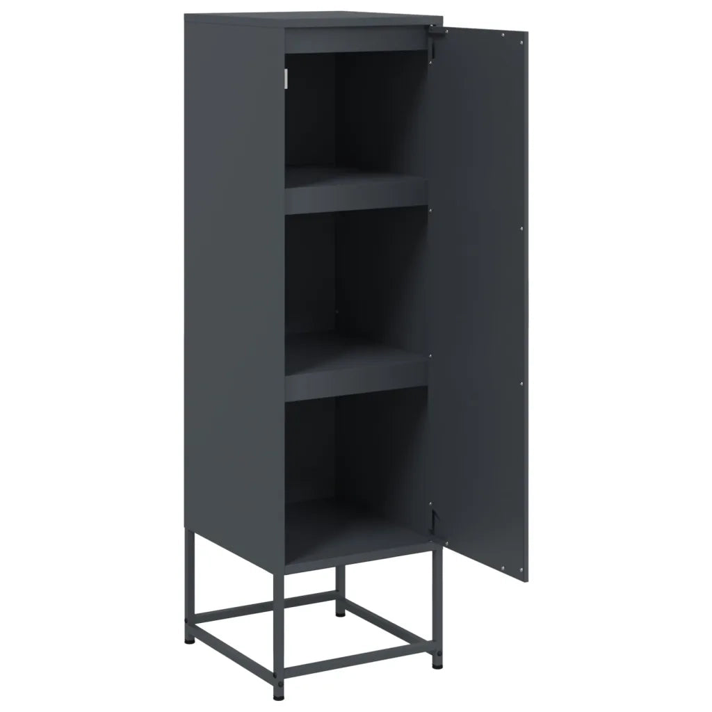 Credenza | Madia | Buffet da pranzo | Armadio da pranzo Antracite 36x39x123 cm in Acciaio