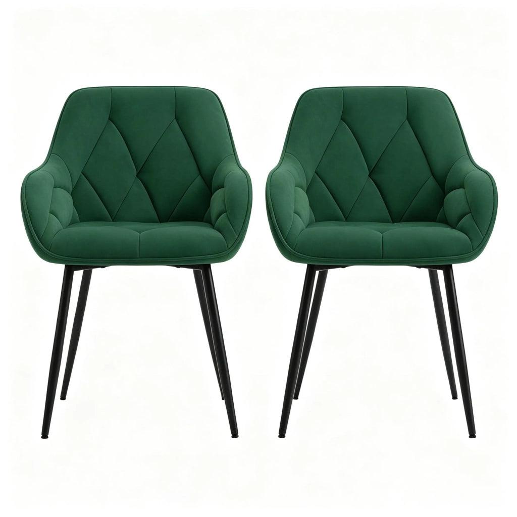 Set 2 sedie da pranzo moderne, schienale ergonomico, imbottite e comode