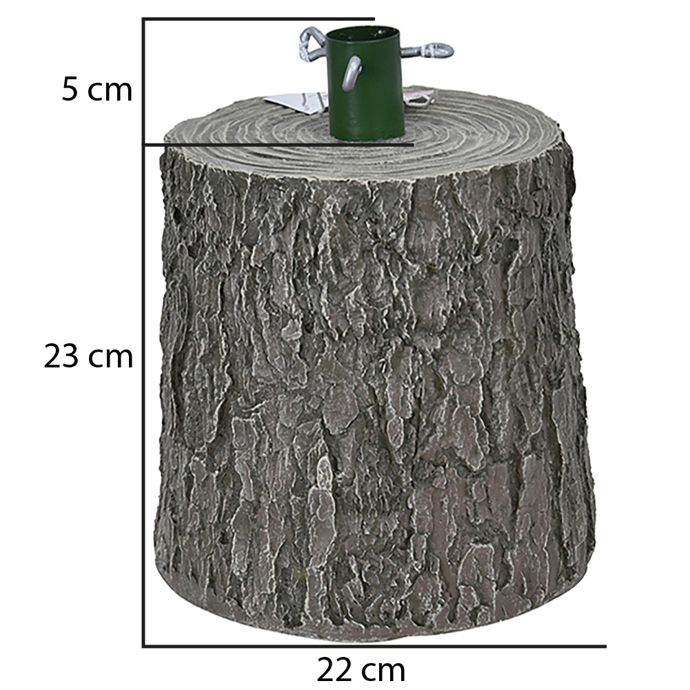 Base Supporto Albero di Natale Grigio Tronco Natalizio 28cm Realistico Universale