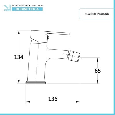 Set miscelatori lavabo bidet e doccia cromo con scarico incluso Prima