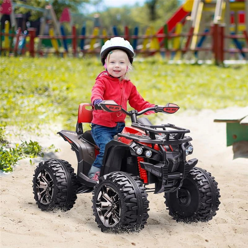 QUAD PER BAMBINI ELETTRICO 12V CON FARI FUNZIONANTI E PEDALE ETÀ 3-5 ANNI