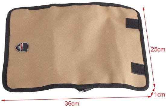 Organizzatore di attrezzi impermeabile - 600D tessuto di Oxford - Leggero - 36 x 25 x 1 cm - Spazio ampio per gli strumenti