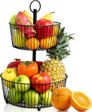 Etagère per frutta XL, nera, 47 cm alto, vassoio per frutta, etagère con massimo spazio, vassoio per frutta, nera, vassoio per frutta, moderna