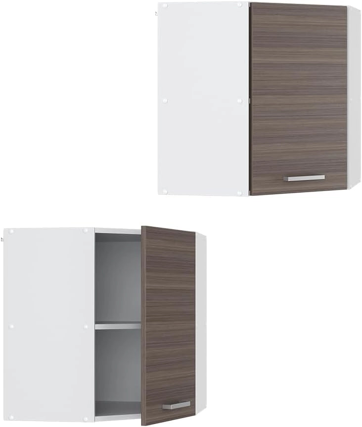 Mobile angolare da cucina R-Line, Grigio nobile, 57 cm, per la libera combinazione all'interno di sistemi cucina modulari