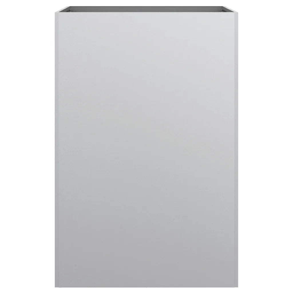 Fioriera-Vaso-Contenitore per Piante Argento 52x48x75 cm in Acciaio Zincato
