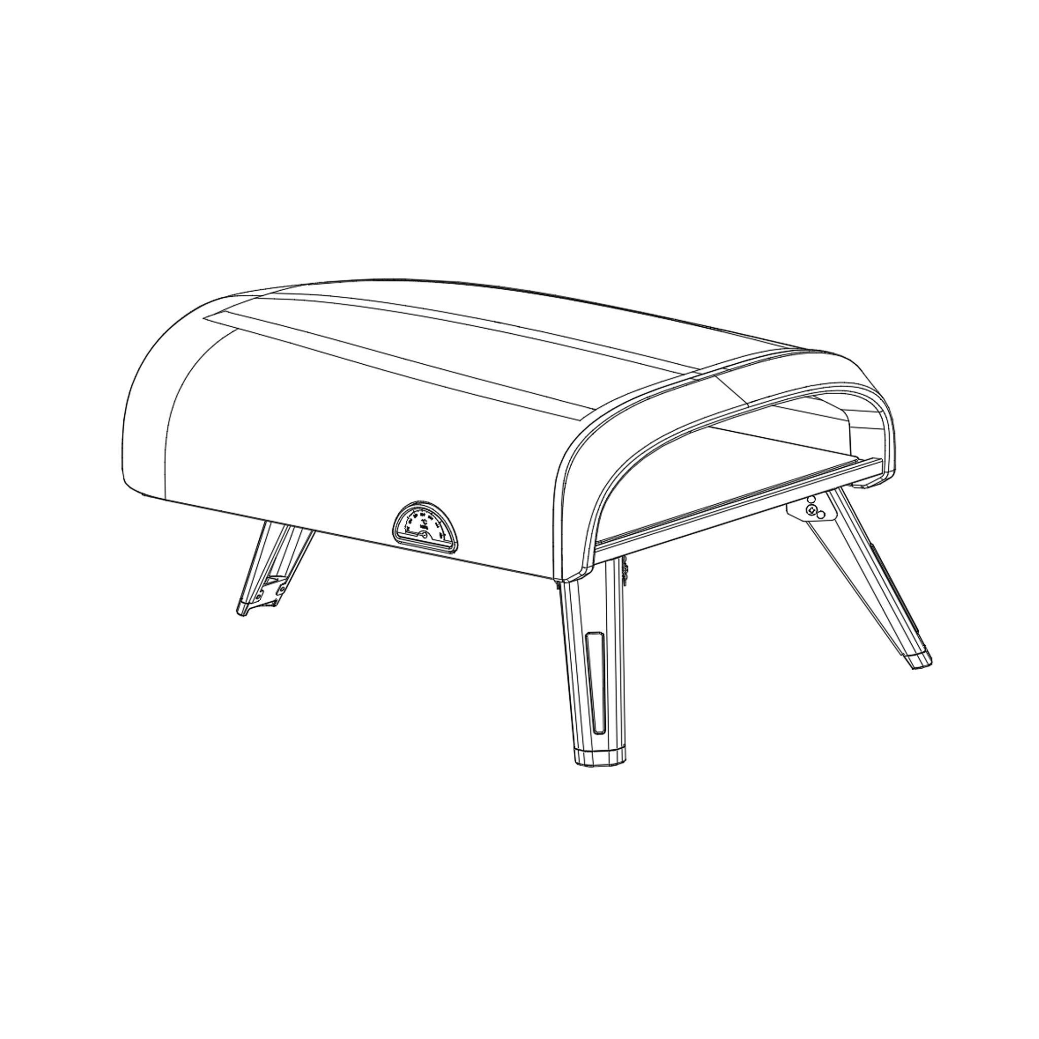 Forno Pizza A Gas Donna Rosa In Alluminio + Pala Per Pizza