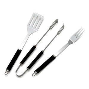 Set Di Posate Spatola Forchetta E Pinza Per Barbecue In Acciaio Inox - 57555