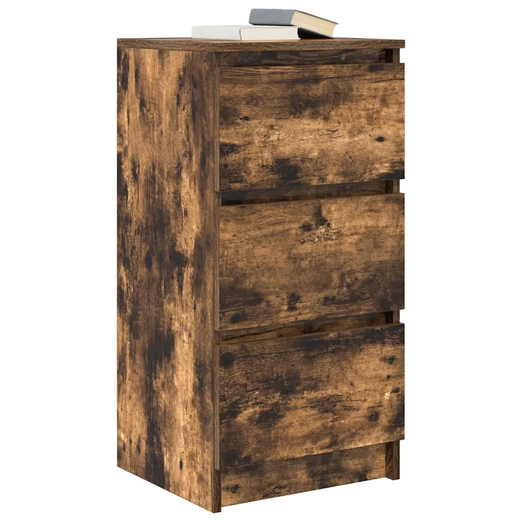 Credenza Rovere Fumo 37,5x35x76 cm in Legno Multistrato 861728
