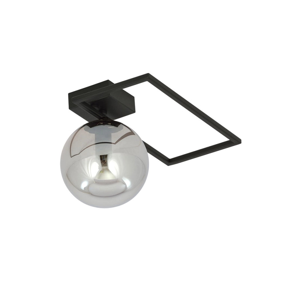 Lampada da soffitto Imago in acciaio nero e grafite
