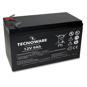 Batteria tecnoware 12v 9.0ah faston 6,3mm long life 24 mesi garanzia eacpe12v09atwl