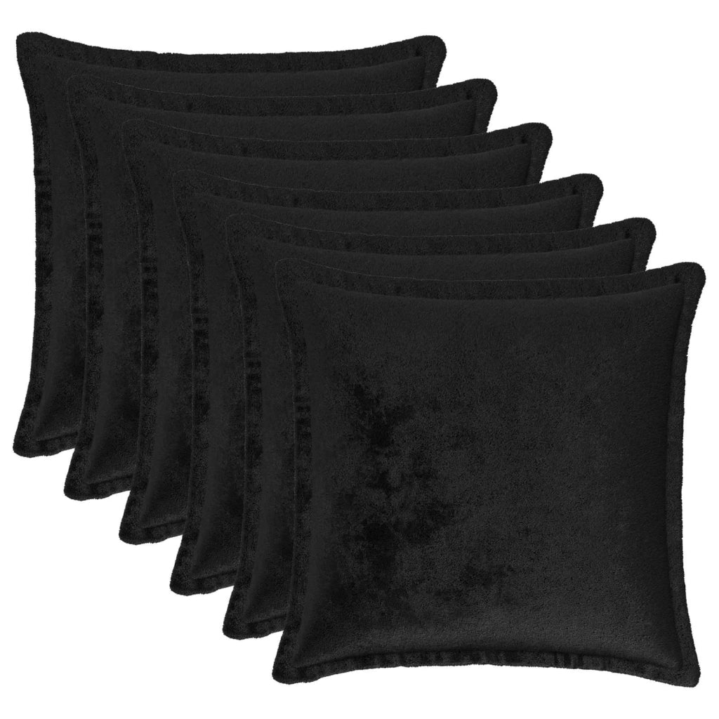 Federa 6 pcs HOUTEN Nero 40 x 40 cm Flanella 917042