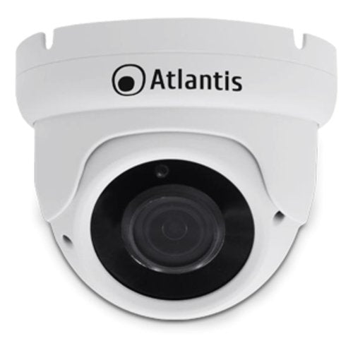 Videocamera atlantis ultraplex a11-ux914a-dp ip poe dome 5mpx 2592x1944 h.264/265 20/25fps 1/2.8 cmos ir 18 smd led 10mt