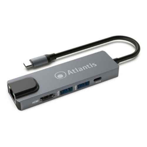 Mini docking atlantis a04-tc_lanhd+pu in: 1x type_c out: 1x hdmi 1.4 1x gigabit lan 2x usb 3.0 1xtype_c 1920x1080@60hz 18cm