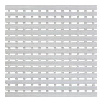 Pedana doccia plastica e gomma antiscivolo bianco 54x54 cm