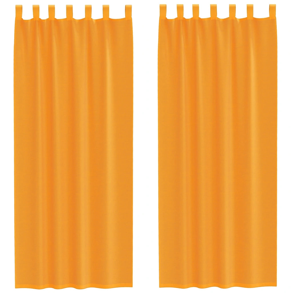 Tende in Voile con Passanti 2 pz Arancio 140x260 cm 4102285