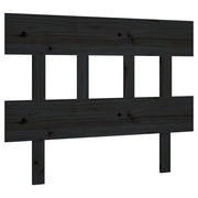 Testiera | Testata per Letto Nera 93,5x3x81 cm in Legno Massello di Pino