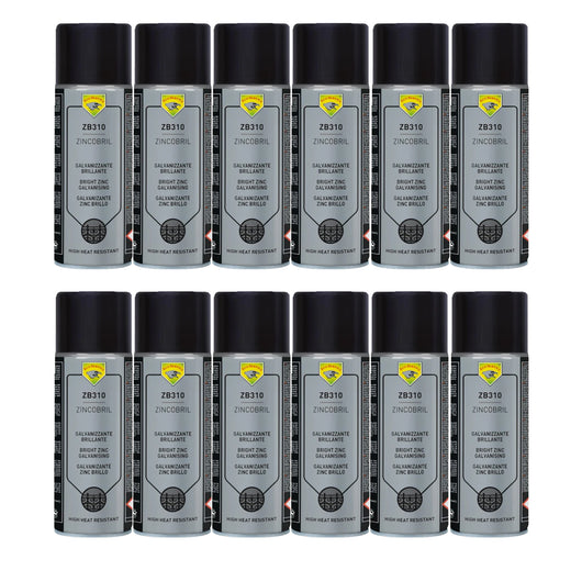 12x Zincobril Spray Zincante Galvanizzante Brillante Antiruggine 400ml - Es Zb310