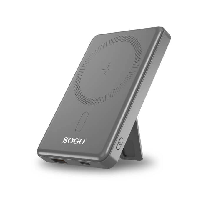 Caricabatterie wireless portatile magnetico 5000mAh, ricarica rapida 22,5W, compatibile iPhone MagSafe - SOGO