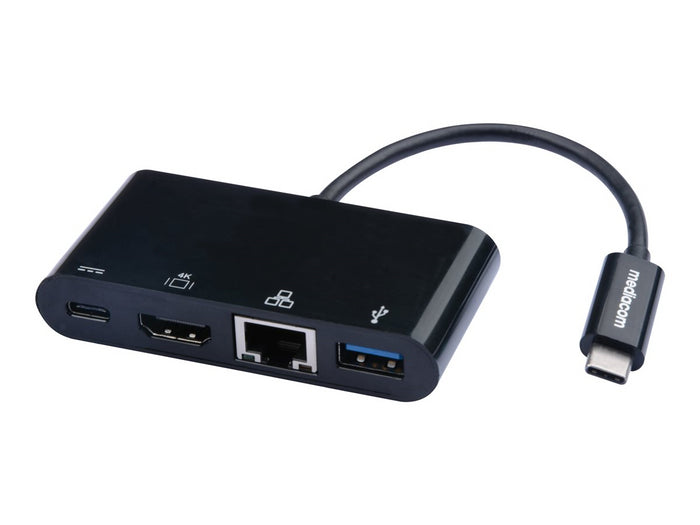 Md typec-hdmi/usb-a/rj45/pd adapter - M-DOCKTPC