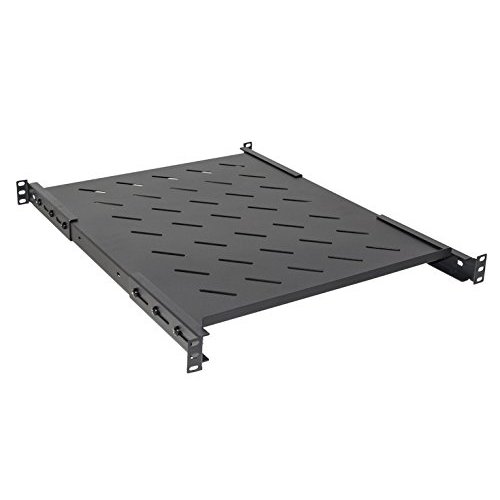 Ripiano link per armadio rack 19 allungabile 550mm con 4 agganci nero per armadi profondi 800mm - LKRIP550AN