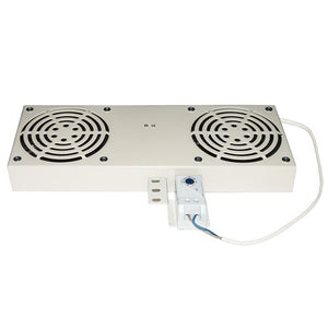 Kit 2 ventole link con termostato per armadi rack a muro colore grigio - LKVENT2G