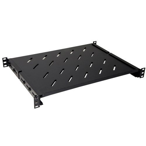 Ripiano universale link per armadio rack 19 allungabile 350mm con 4 agganci nero per armadi profondi circa 600 mm - LKRIP350AN