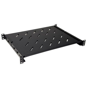 Ripiano universale link per armadio rack 19 allungabile 350mm con 4 agganci nero per armadi profondi circa 600 mm - LKRIP350AN
